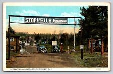 International Boundary Line Highway 1 Minnesota Stop for US Immigration 1928 PC picture