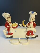 1950's Tremax Industries Plastic Wall Hanging Kitchen Chef Salt & Pepper Holder picture