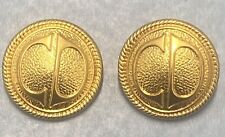 Vintage Dior Christian Dior 1980’s Gold Tone Shank Monogram Buttons 1” Stunning picture