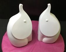 Jonathan Adler White Elephant Bookends Figurines - Set of 2 picture