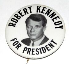 1968 ROBERT KENNEDY BOBBY RFK campaign pin pinback button political presidential picture