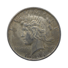 1920s Antique 1924 Liberty Peace Dollar 90% Silver Round USA Coin 900 Eagle Head picture