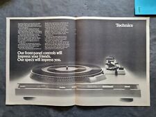 Technics SL-210 Turntable Promo 2 Page Print Advertisement Vintage 1978 picture
