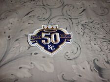 Free Ship, KC Royals 50 Years patch, authentic MLB, 4 inches by 3.5, embroidered picture