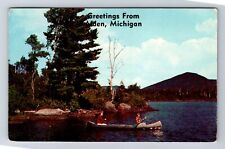 Alden MI-Michigan, Scenic Greetings, Antique Souvenir Vintage c1961 Postcard picture