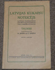 LATVIA ENTOMOLOGY INSECTS DIRECTORY BOOK, VOLUME BUTTERFLIES 1932 LU LATVIAN picture