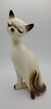 Vintage Mid Century Ceramic MCM Siamese Cat Figurine Japan Choice Imports 7” picture