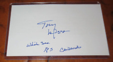 Tony La Russa MLB Baseball HOF unique signed autographed 3x5 index picture