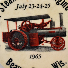 1965 Wisconsin Steam Gas Engine Club Show Beaver Dam Dodge County Pinback picture