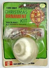 Vintage 1973 Fibre Craft Christmas Ornament Kit Sequin Beaded Gold Red 9122 picture