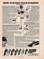 Jim Catfish Hunter Ad Pitching Puma Shoes 70'S Vtg Print Ad 8X11 Wall Poster Art picture