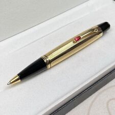 Luxury Bohemia Metal Series Grid Gold-Black Color 0.7mm Ballpoint Pen No Box picture
