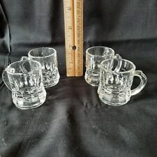 FOUR Miniature clear glass Beer mugs. Federal Glass Co. picture