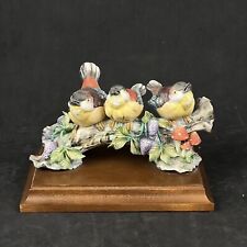 Vintage Italian Capodimonte Hand Painted Bisque Porcelain Bird Made in Italy picture