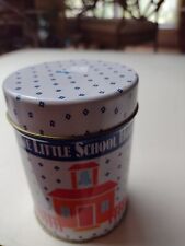 Vintage The Little School House Metal Canister Tin picture