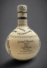 Grand Mayan Silver Tequila Empty Clay Liquor Bottle 750ml Mexican Collectors picture
