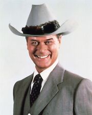 Larry Hagman smiling in his classic Texan stetson J.R. Ewing Dallas 8x10 photo picture