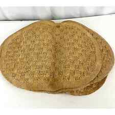 VTG Brown Straw Oval Placemats Set of 6 Woven 19
