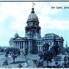 RARE 1908 Springfield, IL State Capitol Cyan PC NE Paper Stationery Ayer, MA A72 picture