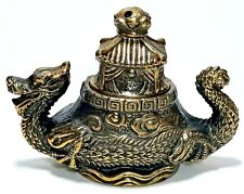 Brass dragon incense burner  pre-owned picture