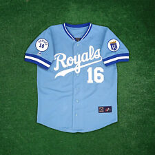 Bo Jackson 1987 Kansas City Royals Cooperstown Men's Blue Away Jersey w/ Patch picture