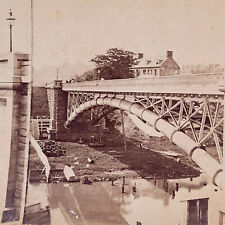Pennsylvania Ave Meigs Bridge Stereoview 1890s Washington DC Rock Creek Iron picture