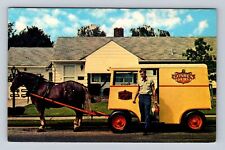 New Philadelphia OH-Ohio, Goshen Dairy, Horse Drawn Wagon Vintage Card Postcard picture