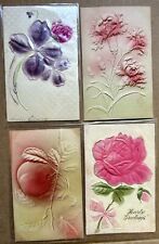 Vintage Flower Postcards Lot Of 4. Early 1900s picture