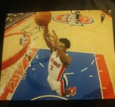 STANLEY JOHNSON SIGNED 8X10 PHOTO DETROIT PISTONS W/COA+PROOF WOW picture