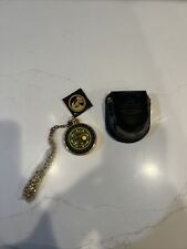 Franklin Mint John Deere Model B Tractor Pocket Watch with Case and Chain EUC picture