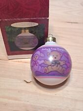 Hallmark Keepsake 1993 Baby's First Christmas Baby Girl Glass Ball Ornament  picture