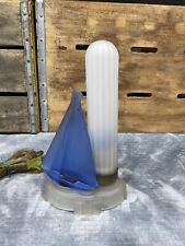 Houzex Art Deco Frosted Blue Sailboat Lamp picture