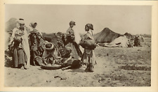 Maghreb, nomadic women in front of their camp, circa 1900, vintage citrate print Vi picture