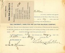 Cincinnati, Hamilton and Dayton Railroad Co. issued to Sidney Dillon - Stock Cer picture
