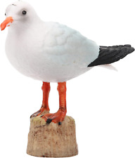 Small Seagull Statue Nautical Bird Figurine White Seagull Statue Miniature Seagu picture
