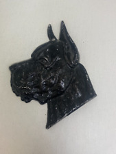 Vintage Great Dane Pot Metal Wall Hanging - Classic Black Finish picture