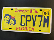 RARE*FLORIDA*CHOOSE LIFE* License Plate*Tag*Man Cave*Collector*Wall hang*Gift picture