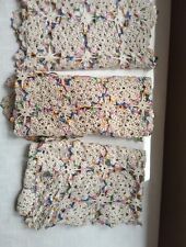 Set Of 3 Vintage Hand Crochet Dress Scarfs picture