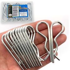 12 Pcs Heavy Duty Hitch Pins Clip R Clips Spring Retaining Wire Hair Pins picture