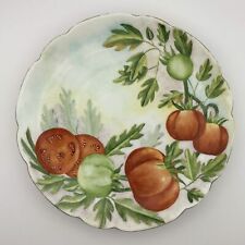 Rare Bavaria Hand-Painted by Weaver Porcelain Plate with Tomato Design picture
