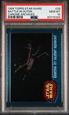1999 TOPPS CHROME STAR WARS ARCHIVES #28 BATTLE IN OUTER SPACE PSA 10 **Pop 2** picture