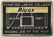 Vintage Anacortes Brass Belt Buckle Stanford Linear Collider SLAC Bigge SC&RA picture