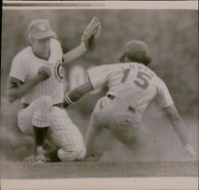 LG793 1975 Wire Photo DAVEY LOPES Los Angeles Dodgers DON KESSINGER Chicago Cubs picture