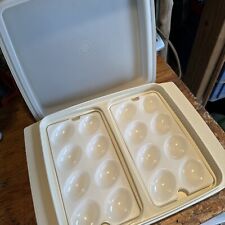 Vintage Tupperware Deviled Egg Keeper Container Harvest Gold 722-4, 665-2, 723-4 picture