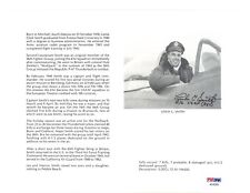 LESLIE SMITH SIGNED 8X10 PSA DNA AC42353 WWII ACE 7V (D) picture