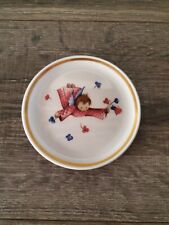 The Berta Hummel Museum Miniature Plate 1978 4” Plate Girl Flying with flowers  picture