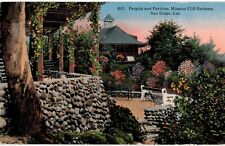 San Diego Mission Cliff Gardens Pergola Pavilion 1940 Line CA picture