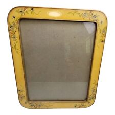 Vintage The Bucklers 8x10 Swivel Back Floral Enamel Photo Frame Hand Crafted USA picture