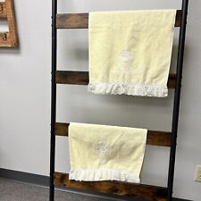 Vintage R.A. Briggs Yellow Set Of 2Hand Towel Made In USA picture