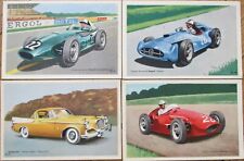 Race Car 1950s Set Nine Tobler Chocolate Advertising Postcards, Bugatti Maserati picture
